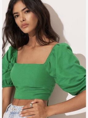 Nya Puff Sleeve Crop Top